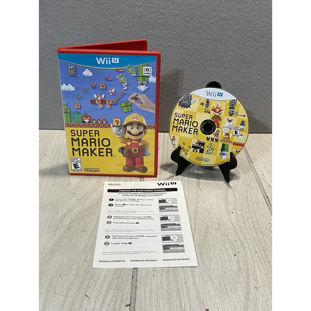 Super Mario Maker (Nintendo Wii U) w/Insert Tested
